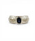Bague 54 Bague en or blanc 18 carats avec saphir ovale et diamants 58 Facettes 90861-ac12765