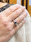 Bague 54 Bague en or blanc 18 carats avec saphir ovale et diamants 58 Facettes 90861-ac12765