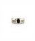 Bague 54 Bague en or blanc 18 carats avec saphir ovale et diamants 58 Facettes 90861-ac12765