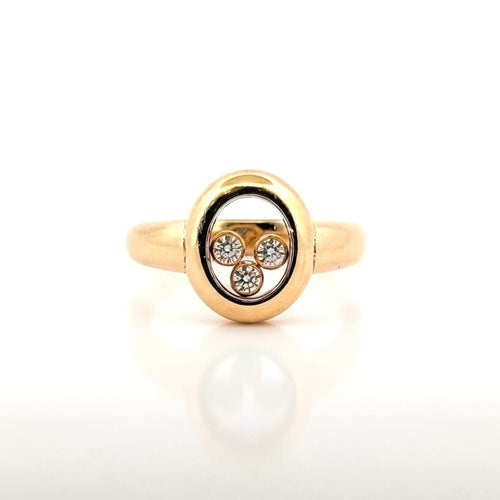 Bague 50 Chopard Happy Diamonds - Bague en or jaune 18 carats et diamants 58 Facettes 90812-ac12680