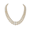 Collier Collier double rang en perles de culture Akoya, fermoir or 18K et platine 58 Facettes 930