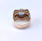 Bague 58 Bague tank en or jaune 18K sertie d’une aigue-marine 58 Facettes BAG TANK Aigue.M-2071