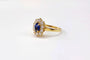 Bague 53.5 Bague marguerite entourage en or jaune 18K saphir et diamants 58 Facettes Bag.entour.S.-FA.4