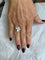 Bague Bague en or blanc 18 carats avec fleur solitaire en diamant 58 Facettes P756