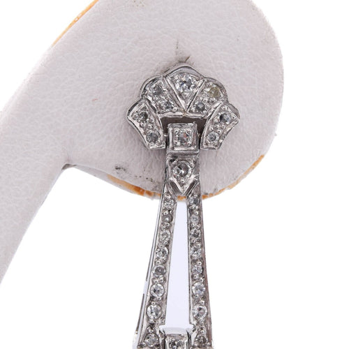 Boucles d'oreilles Boucles d'oreilles pendantes Art déco en platine et diamants 58 Facettes OR167 P19 (05519)