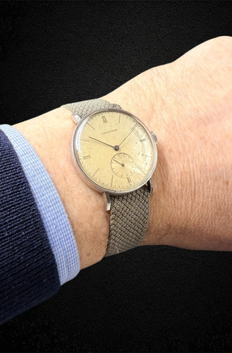 Montre Longines - Montre années 1930 en acier à remontage manuel 58 Facettes