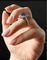 Bague 54 Bague marguerite - Saphir et diamants en taille IT 14 58 Facettes