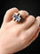 Bague 57 Bague Art déco en or rose avec spinelle bleu synthétique 58 Facettes