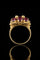 Bague 55 Bague vintage années 1950 en or jaune 18K et grenats rhodolites 58 Facettes