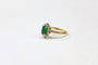 Bague 54 Bague marguerite en or jaune 18K avec émeraude et diamants 58 Facettes Bag.Margt.Arc-E-FA.54