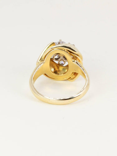 Bague 59 Bague dome or jaune diamants 58 Facettes 1236.5