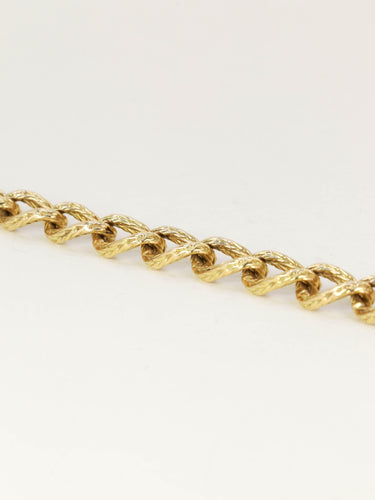Bracelet ROLLANG & Cie Bracelet chaîne maillons ovales or jaune - Années 1970 58 Facettes 0009