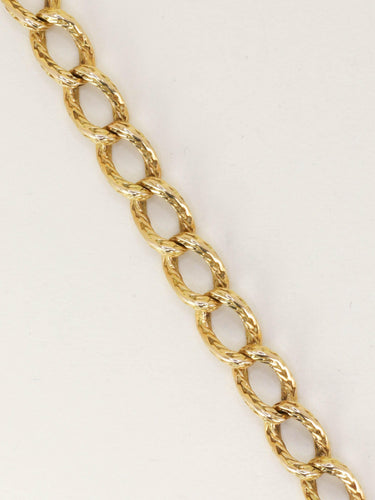 Bracelet ROLLANG & Cie Bracelet chaîne maillons ovales or jaune - Années 1970 58 Facettes 0009