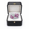 Bague 57 Bague florale en or blanc 750 avec diamants et rubis 58 Facettes 50166