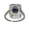 Bague 54 Bague Art déco en platine avec saphir et 50 diamants taille rose 58 Facettes 26022-0153