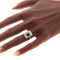 Bague 54 Bague Art déco en platine avec saphir et 50 diamants taille rose 58 Facettes 26022-0153