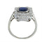 Bague 54 Bague Art déco en platine avec saphir et 50 diamants taille rose 58 Facettes 26022-0153