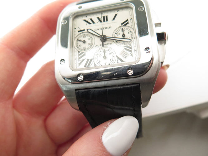 Montre montre CARTIER santos 100xl w20090x8 chronographe 42mm automatique 58 Facettes 273060