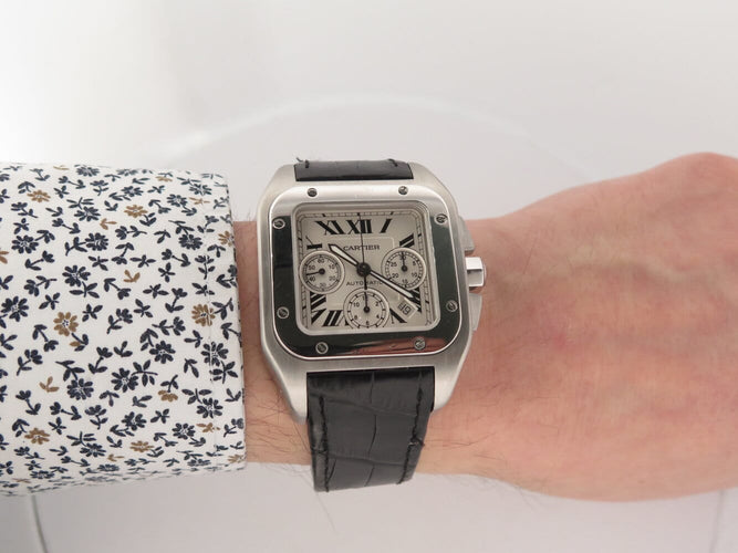 Montre montre CARTIER santos 100xl w20090x8 chronographe 42mm automatique 58 Facettes 273060