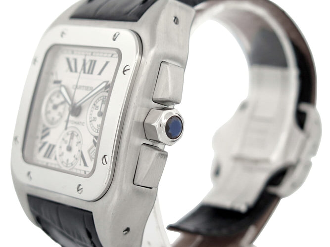 Montre montre CARTIER santos 100xl w20090x8 chronographe 42mm automatique 58 Facettes 273060