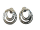 Boucles d'oreilles Boucles d’oreilles - Cercles en or blanc 18 ct et diamants baguette 58 Facettes 01345