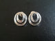 Boucles d'oreilles Boucles d’oreilles - Cercles en or blanc 18 ct et diamants baguette 58 Facettes 01345