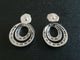 Boucles d'oreilles Boucles d’oreilles - Cercles en or blanc 18 ct et diamants baguette 58 Facettes 01345