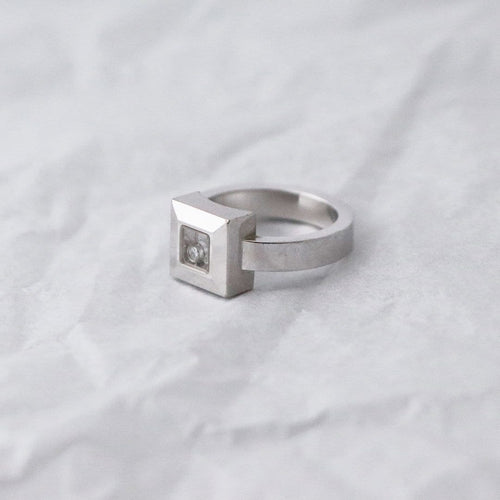 Bague 54 Chopard Happy Diamonds - Bague en or blanc 18 carats et diamant 58 Facettes LO014797