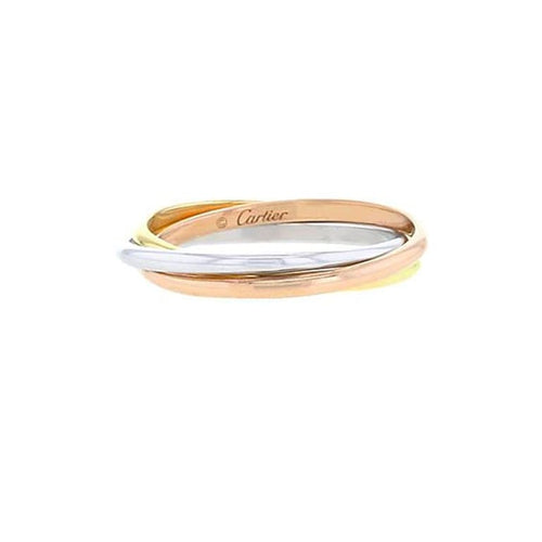 Bague 53 Cartier Trinity - Bague petit modèle en or 18 carats 58 Facettes LO014799