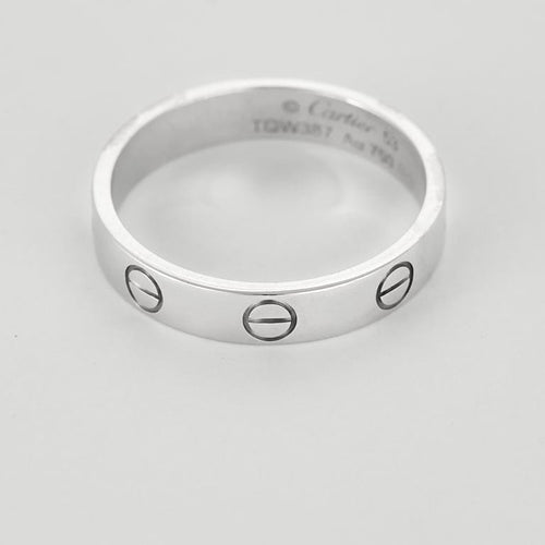 Bague 53 Cartier Love - Bague petit modèle en or blanc 18K 58 Facettes MAR1101