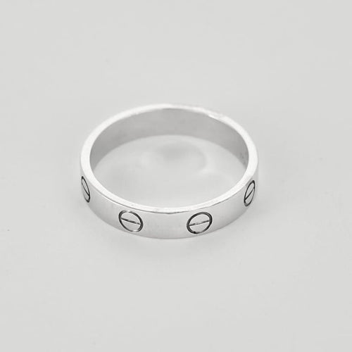 Bague 53 Cartier Love - Bague petit modèle en or blanc 18K 58 Facettes MAR1101