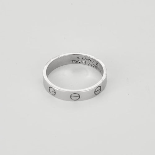 Bague 53 Cartier Love - Bague petit modèle en or blanc 18K 58 Facettes MAR1101