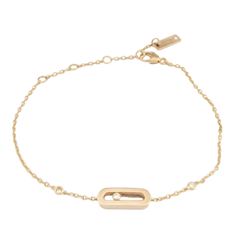 Bracelet Messika Move Classique - Bracelet en or rose et diamants 58 Facettes 32301