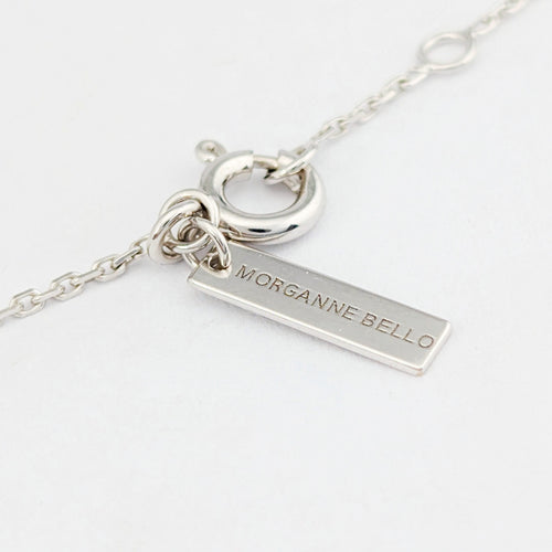 Collier Morganne Bello Friandise - Collier trèfle en or blanc 18 carats et labradorite 58 Facettes 32040