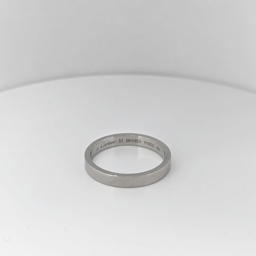 Bague 57 Cartier C de Cartier - Alliance en platine 950 58 Facettes 24331