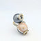 Bague 55 Bague cocktail en or jaune 18 carats avec agate et perle de Tahiti 58 Facettes 32034