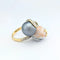Bague 55 Bague cocktail en or jaune 18 carats avec agate et perle de Tahiti 58 Facettes 32034