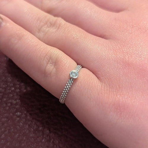 Bague 51 Mauboussin Goutte de jour - Bague solitaire en or blanc et diamant 58 Facettes 32038