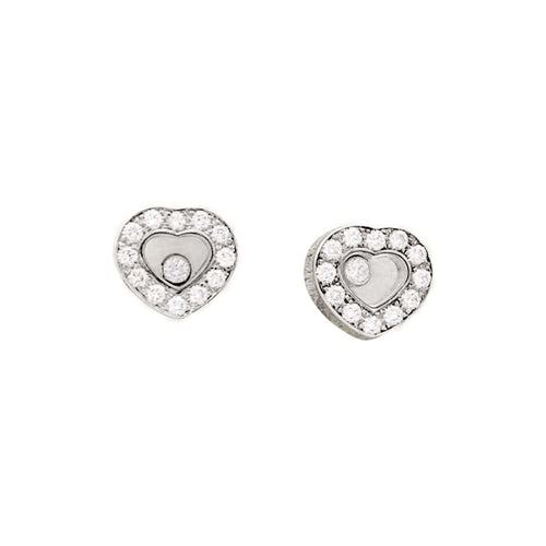 Boucles d'oreilles Boucles d'oreilles Chopard, "Happy Diamonds", or blanc et diamants. 58 Facettes 35392