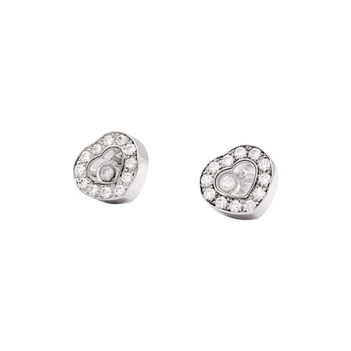 Boucles d'oreilles Boucles d'oreilles Chopard, "Happy Diamonds", or blanc et diamants. 58 Facettes 35392