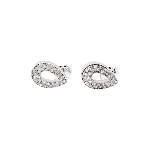 Boucles d'oreilles Boucles d'oreilles Piaget, or blanc et diamants. 58 Facettes 35384