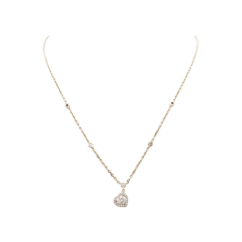 Collier Collier Messika, "Joy Heart", or rose et diamants. 58 Facettes 35419