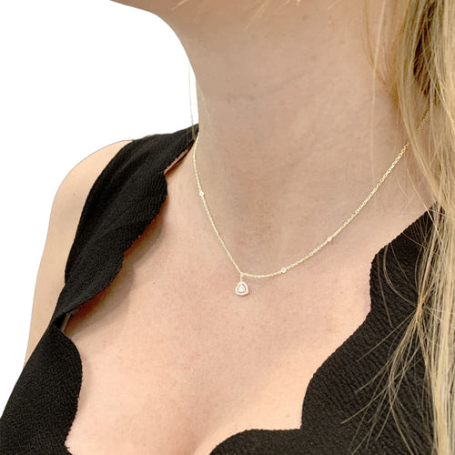 Collier Collier Messika, "Joy Heart", or rose et diamants. 58 Facettes 35419