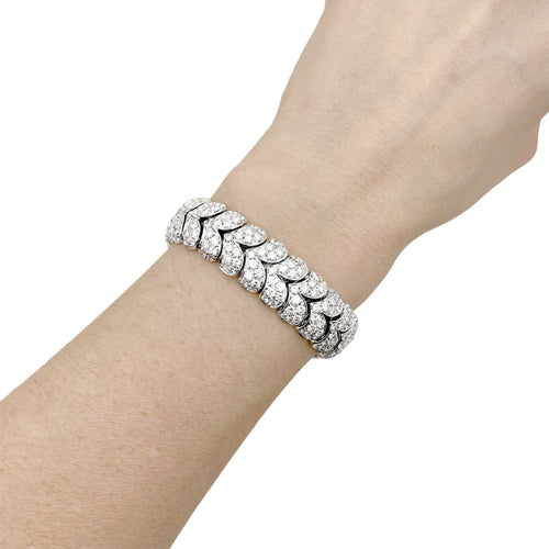 Bracelet Bracelet Arfan, or blanc et diamants. 58 Facettes 35401