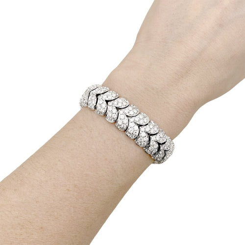 Bracelet Bracelet Arfan, or blanc et diamants. 58 Facettes 35401