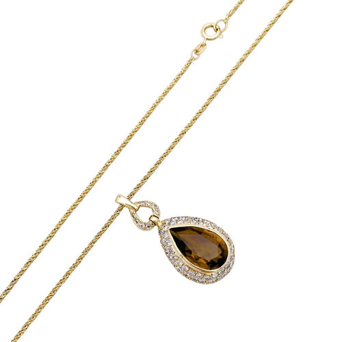 Collier Collier H.Stern, or jaune, citrine et diamants. 58 Facettes 35400