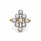 Bague 53 Bague en or jaune 18K à diamants taille brillant, motif losange 58 Facettes 40433