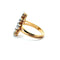 Bague 53 Bague en or jaune 18K à diamants taille brillant, motif losange 58 Facettes 40433