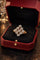 Bague 53 Bague en or jaune 18K à diamants taille brillant, motif losange 58 Facettes 40433