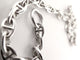 Collier collier HERMES sautoir chaine d'ancre 43 maillons en argent 72gr long 58 Facettes 273213